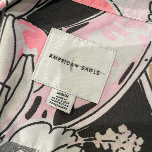 American Eagle | Medium | Casual Button Down Shirt | Short Sleeve | Aloha Friday - Picture 3 of 8